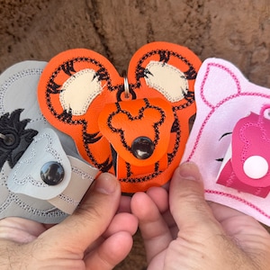 Eeyore mouse ear holder, Tigger Mickey Mouse shaped Mouse ear holder or carrier for bag, belt, lanyard  Inspired, Piglet ear holder