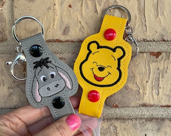Pooh Water bottle holder, Eeyore water bottle holder, park water bottle belt clip, drink carrier, travel drink holder, water bottle clip
