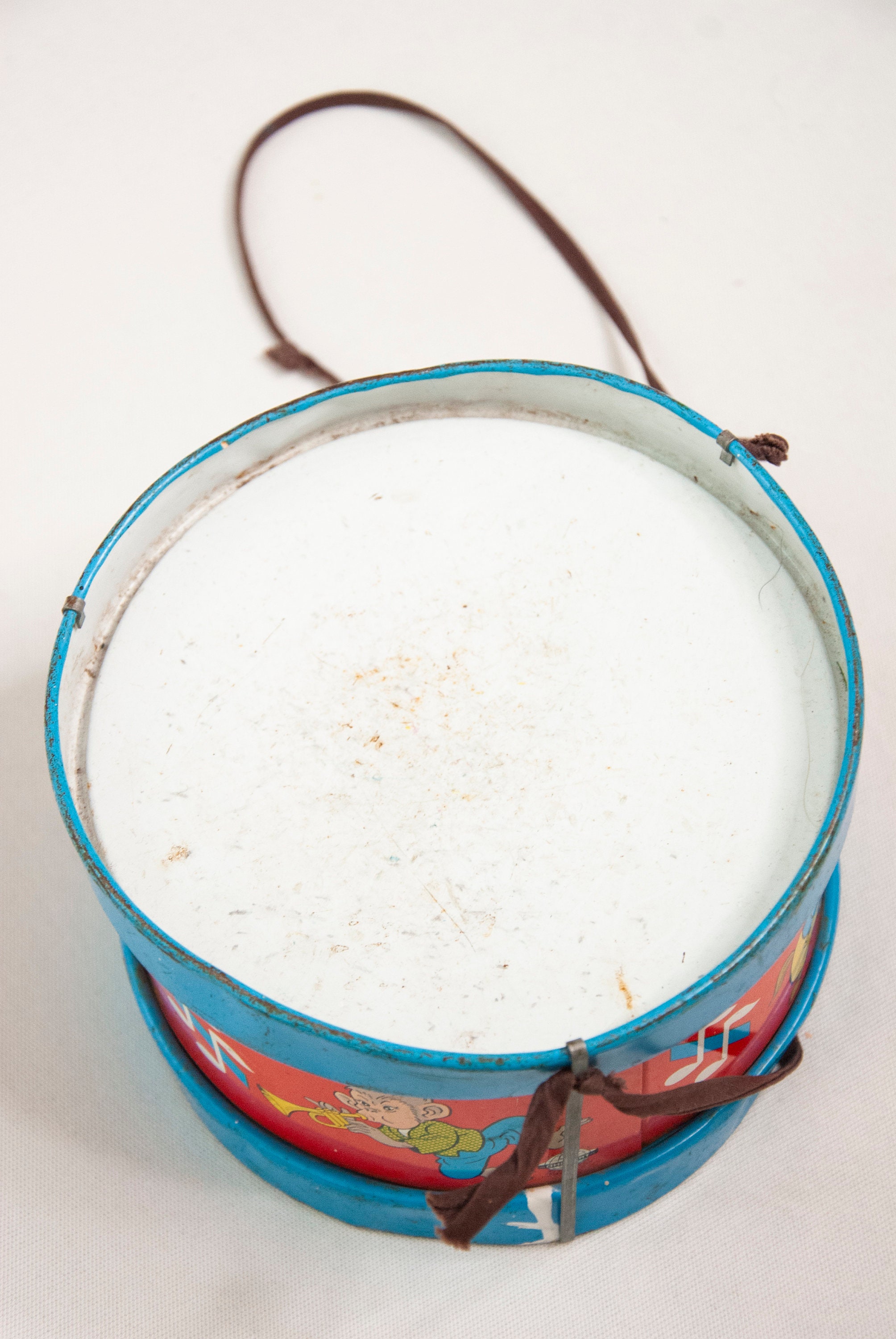 Vintage Tin Drum Toy Colorful Musical Instrument Animal Etsy India