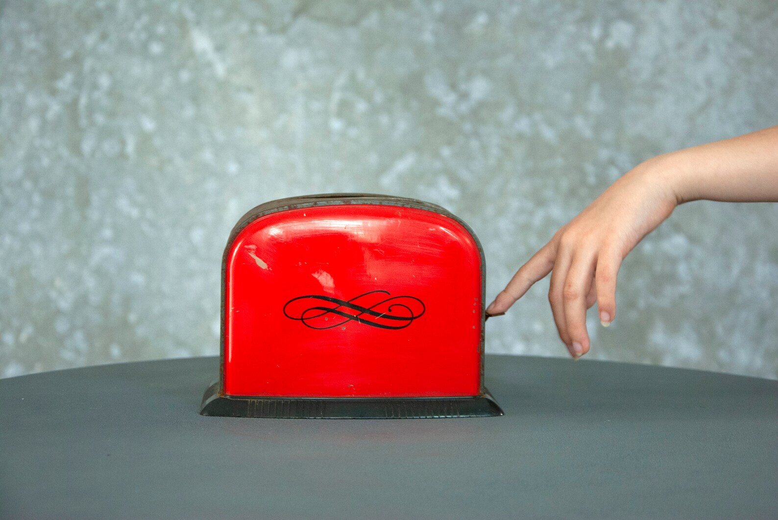 Vintage red metal toy toaster red black tin childrens kids Etsy