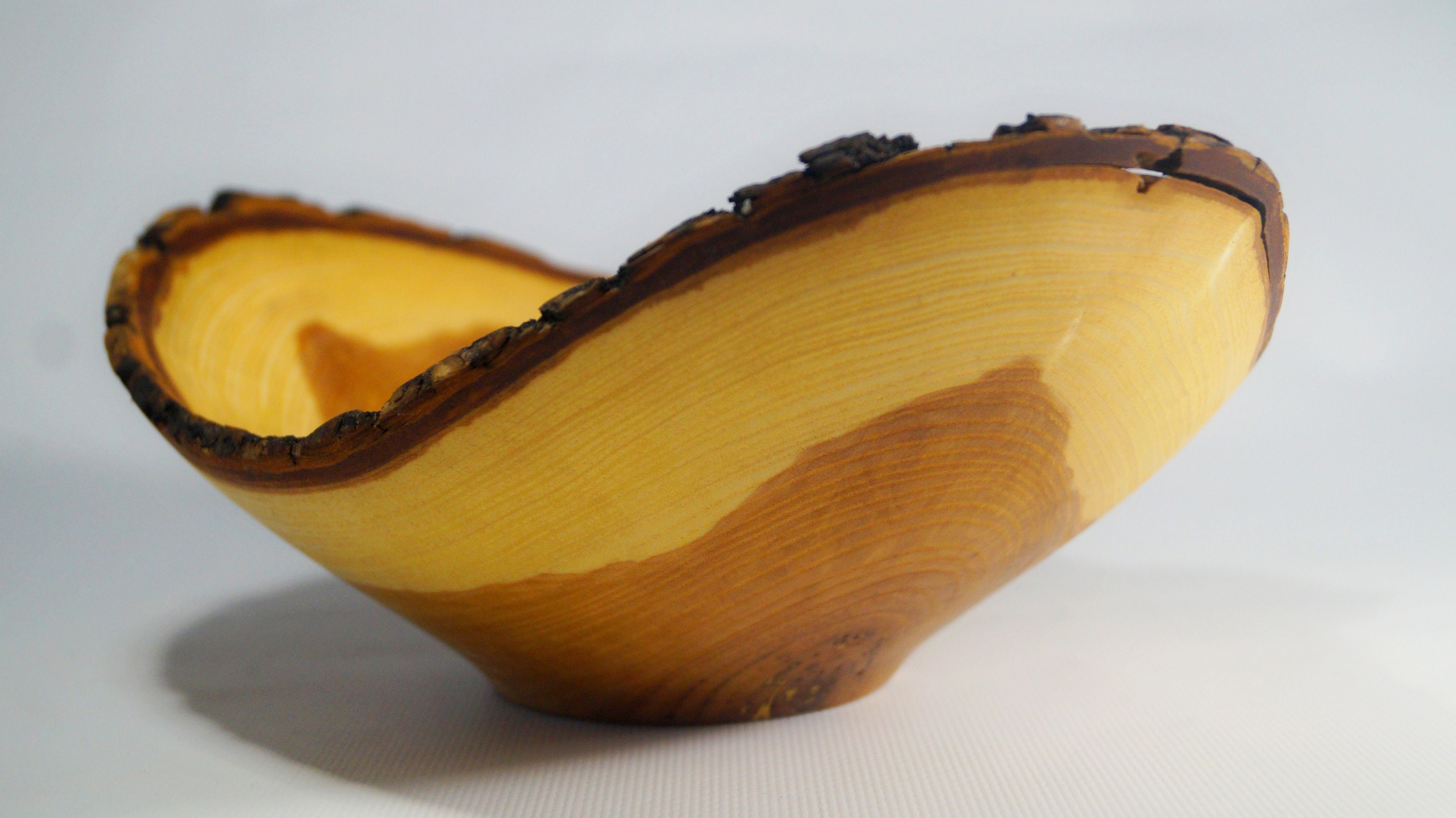 10 1/2 Handturned Live Natural Edge Wood Bowl Handmade Etsy