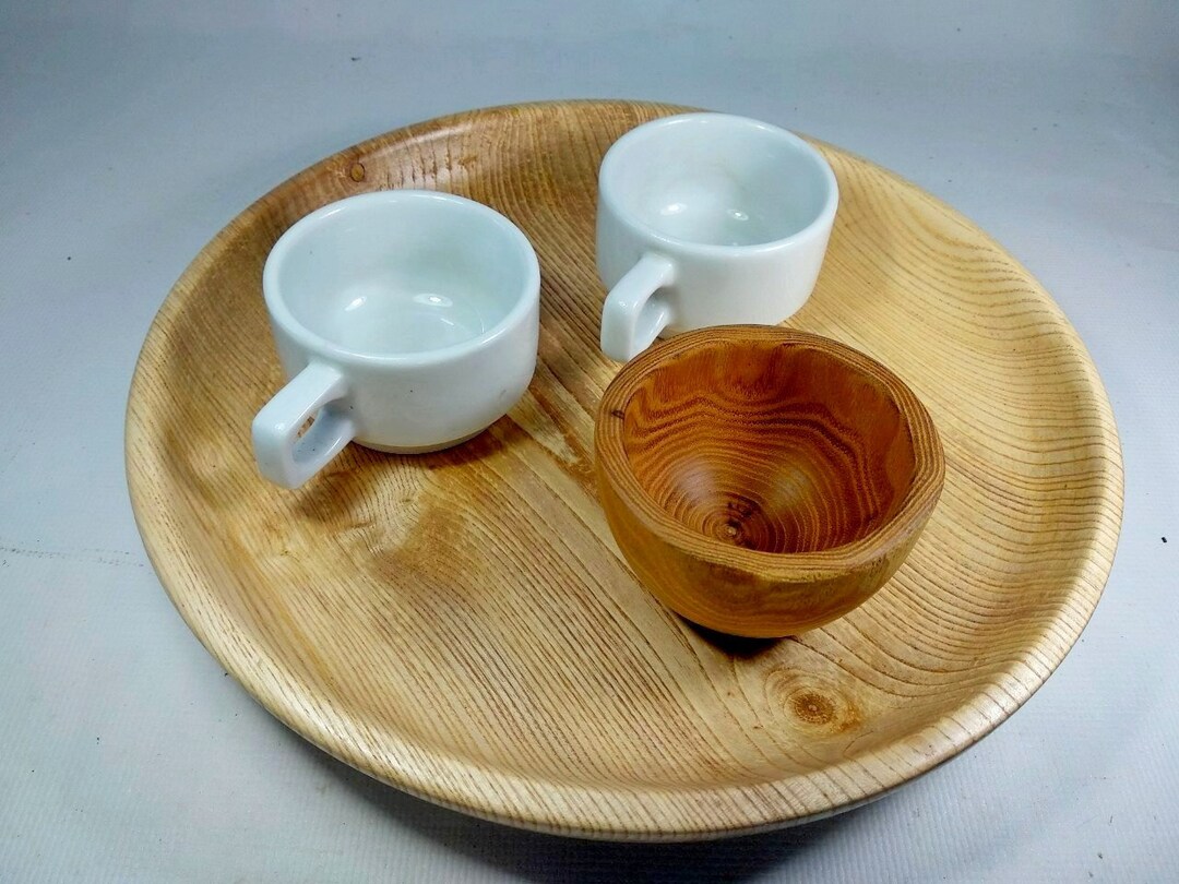 Handmade Decorative Bowls / Plates Handturned Wood Platters Custom Made