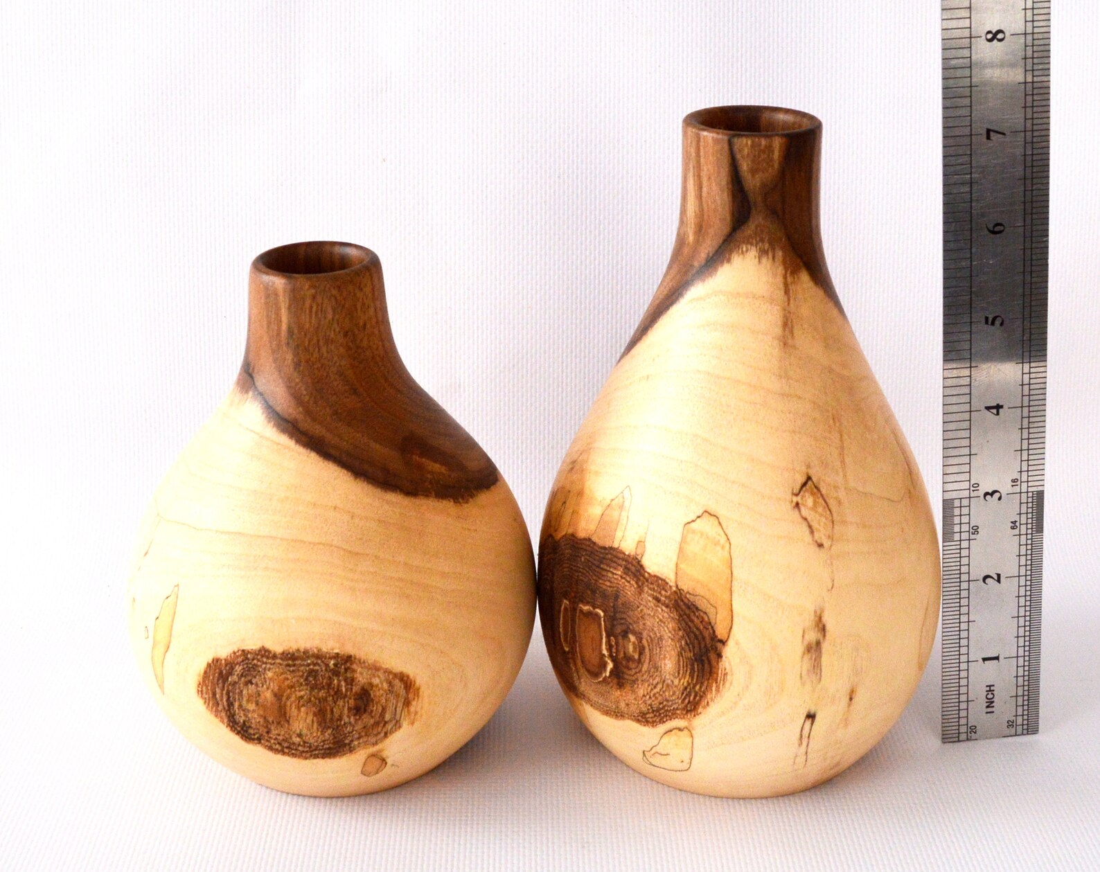 Jarrones de madera hechos a mano naturales macetas de Etsy