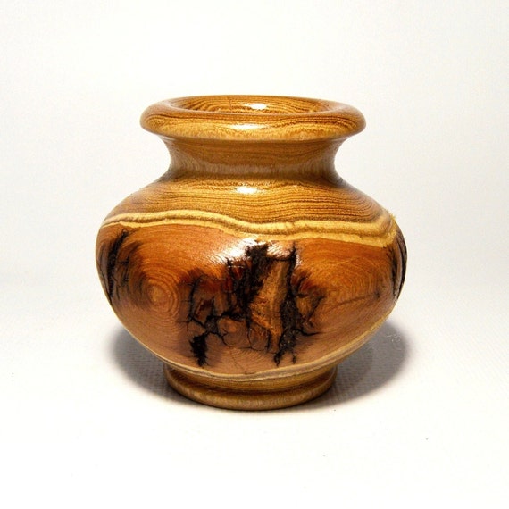 Handmade Handturned Wood Boho Vase Live Natural Edge | Etsy