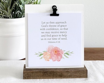 Scripture Cards with Stand, Bible Verse Prints, Mini Wood Scripture Sign, Coffee Table Decor, Bible Verse Sign, Scripture Designs
