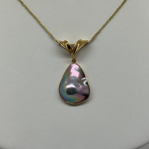 Sea Of Cortez Mabe Pearl Pendant 14KYG