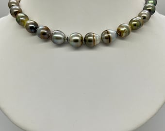 Genuine Tahitian Pearl Necklace 14KWG