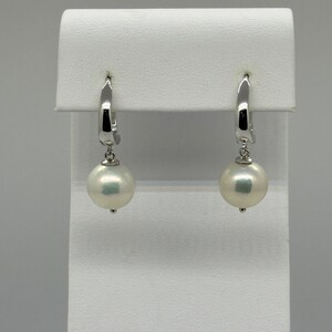 Button Pearl Earrings Sterling Silver or 14k Gold Filled