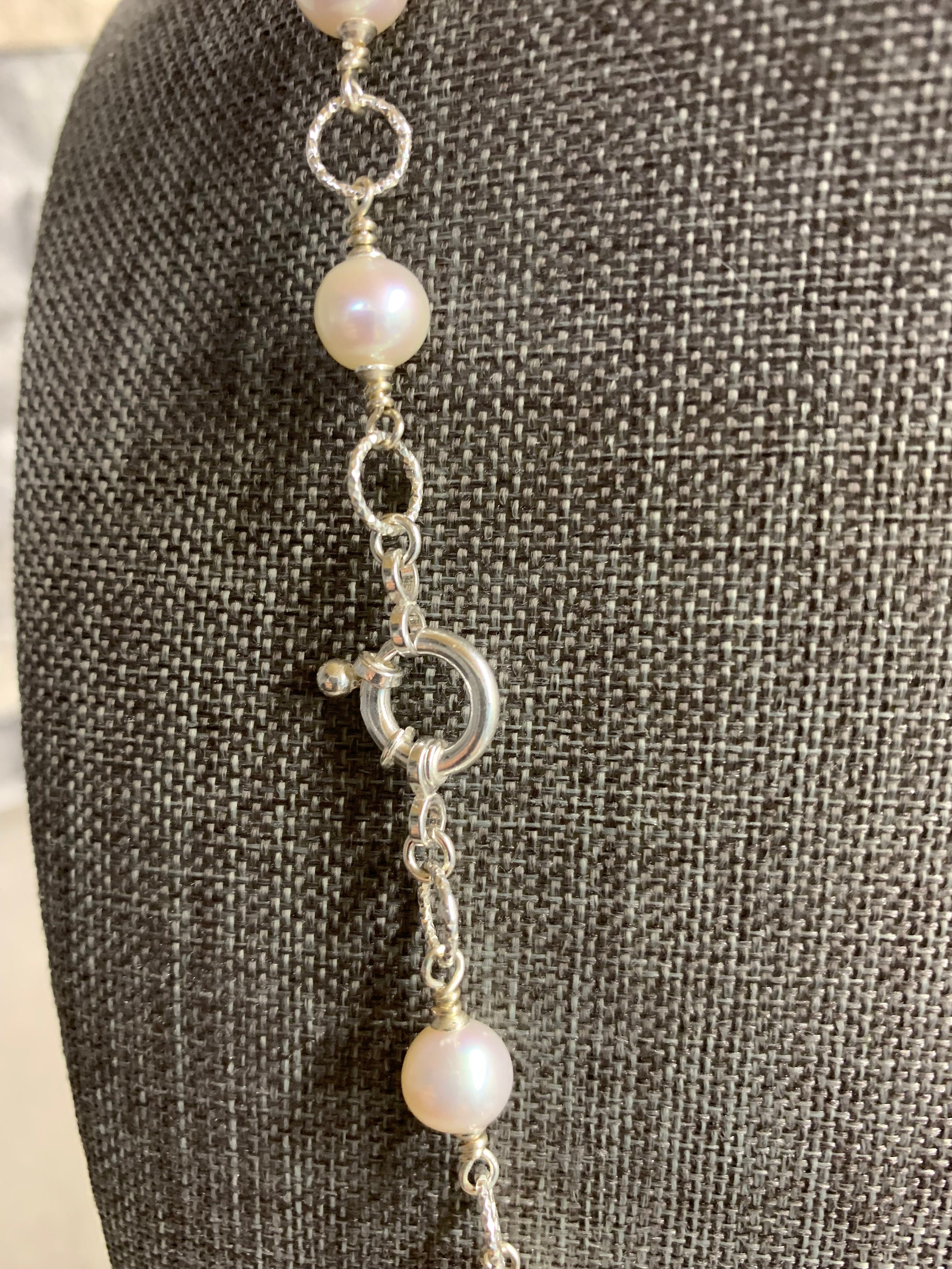 Pearl and Ring Necklace | Etsy