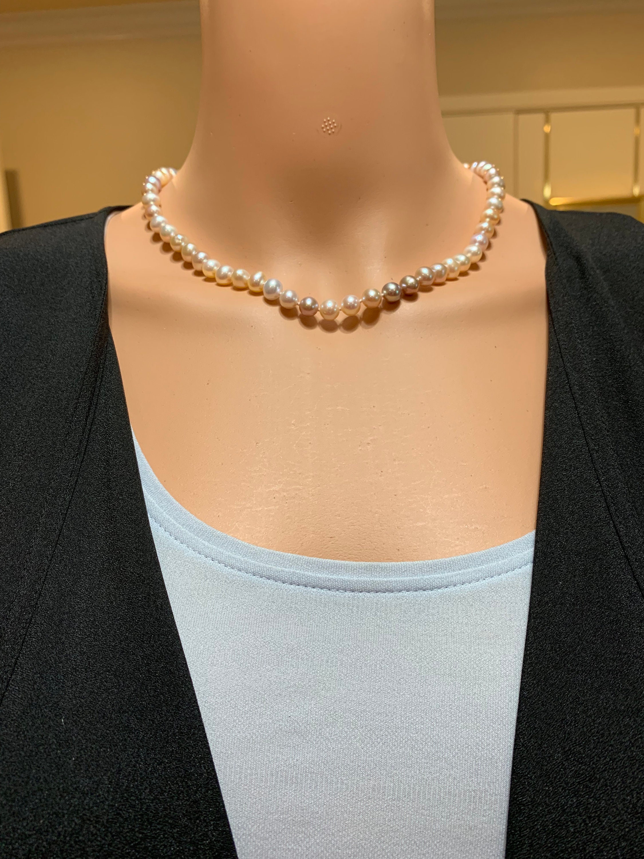 Multicolor freshwater 2024 pearl necklace