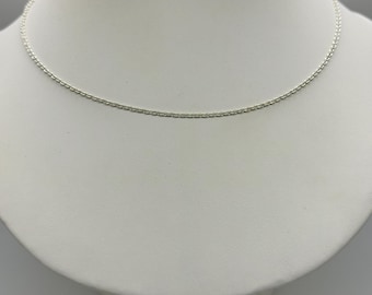 Argentium Silver Oval Cable Chain 1.9mm 18"