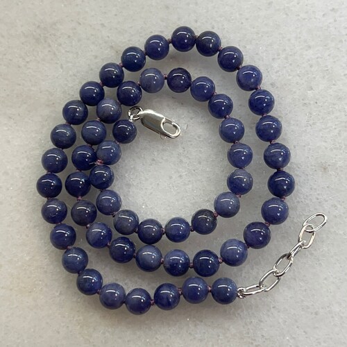 Purple Blue Genuine Tanzanite shops Necklace Choker