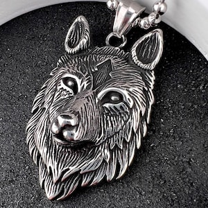 YAFEINI Collana Lupo Argento Sterling 925 Ciondolo Nodo Celtico Catena Lupo Vichingo Lupo Gioielli Regali per Uomo Donna (Lupo del nodo celtico 2