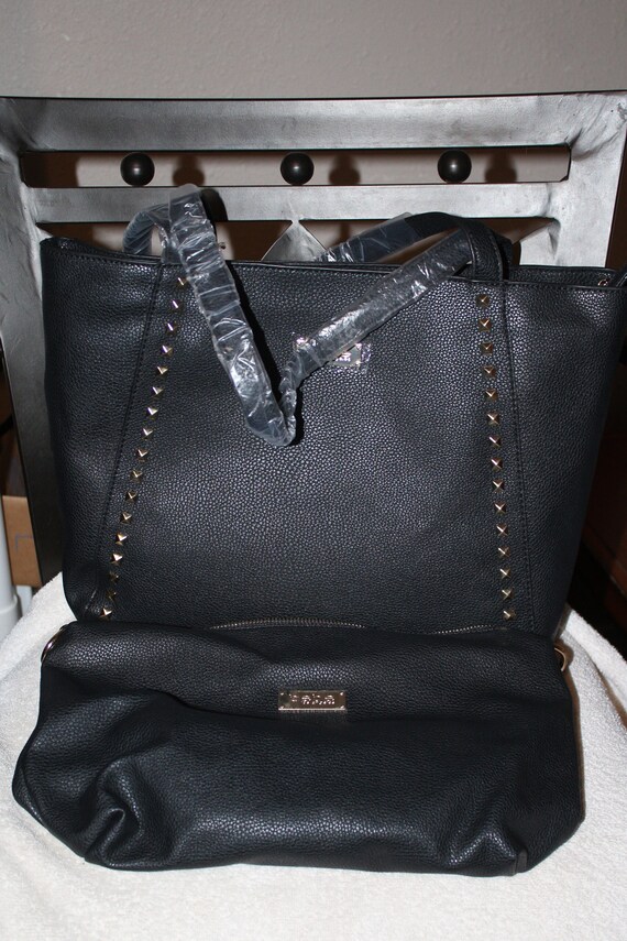 New Bebe Jane Studded Zip Tote And Black Insert Etsy