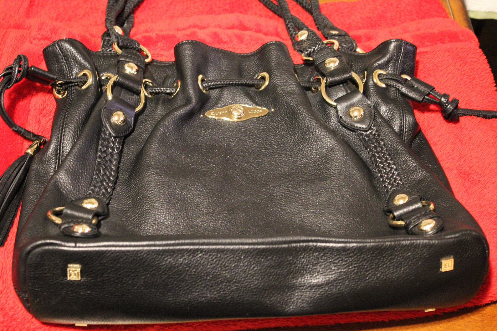 Elliott Lucca Black Leather Shoulder Handbag | Etsy