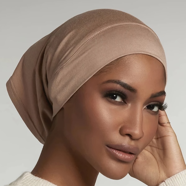 Under Scarf Tube Bonnet Cap for Hijab Sports Hair - Non-Slip/Anti-Slip for Ladies Women Girls