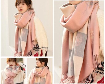 WINTER WARMER Reversible Thick Long Dandelion Print Fashion Scarf Blanket Shawl Wrap