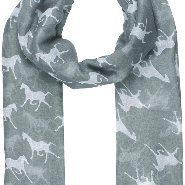 Horse Print Design Ladies Women Girls Scarves Shawl Wrap Maxi Scarf Sarong