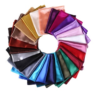 Satin Silk Square Large 90 cm X 90 cm Plain Nautical Head Neck Best Gift for Your Loved Ones Scarf Wrap image 1