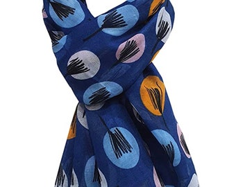 Ladies Womens Sketch Tree Print Scarf Scarves Maxi Sarong