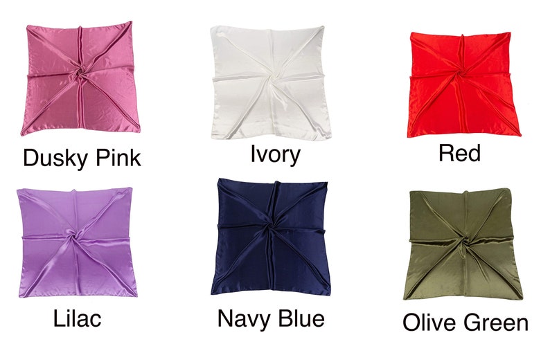 Satin Silk Square Large 90 cm X 90 cm Plain Nautical Head Neck Best Gift for Your Loved Ones Scarf Wrap image 3