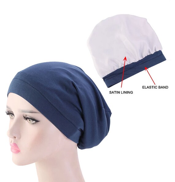 Satin Lined Sleep Cap Frizzy Hair 