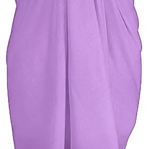 Cotton Plain Sarong Coverup Wrap Scarf Lilac