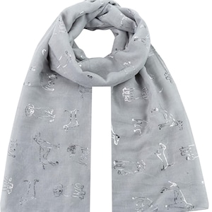 Glitter Dog Print Scarf - All Seasons Lovely Soft Scarf Wraps Shawl Scarves