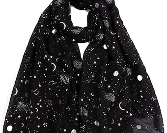 Moon light New Ladies Womens Glitter Sparkle Stardust Scarf Scarves Maxi Wrap