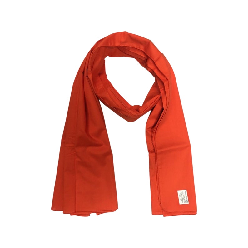 Cotton Plain Sarong Coverup Wrap Scarf Orange