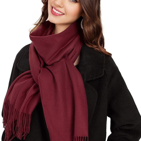 burgundy cashmere shawl