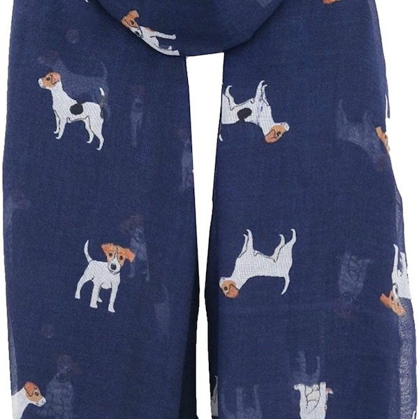 Jack Russell Dog Print Scarf - All Seasons Lovely Soft Scarf Wraps Shawl Scarves