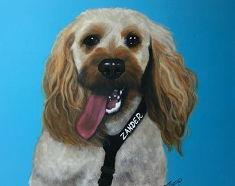 Custom Dog Portrait, Custom Dog Painting, Custom Pet Portrait, Puppy Portrait, Original Painting, Memorial Art, Custom Dog Portrait gift,