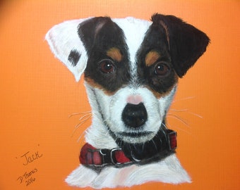 Custom Dog Portrait, Custom Dog Painting, Custom Pet Portrait, Acrylic Painting, Original Painting, Memorial Art, Custom Dog Portrait gift