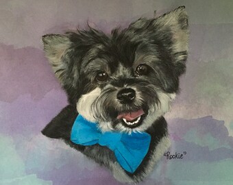 Custom dog portrait, custom dog painting, custom pet painting, dog painting, puppy painting