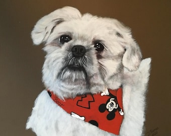 Custom Pet Portrait, custom dog portrait, custom puppy painting, custom dog painting, custom pet painting