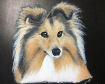 Custom Dog Portrait, Custom Dog Painting, Custom Pet Portrait, Acrylic Painting