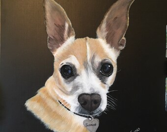 Custom dog portrait, Custom dog painting, Custom pet painting, Dog painting, Puppy painting, In Loving Memory painting