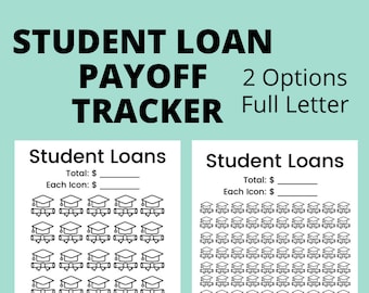 Student Loan Payoff Tracker Printable | Two Options (PDF)