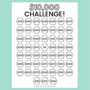 Money Saving Challenge Printable Save 1000 In 30 Days Etsy