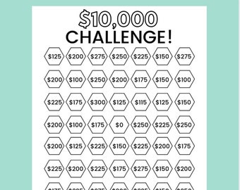 Save 10k Challenge! | Money Saving Challenge Printable | Savings Tracker | Savings Planner