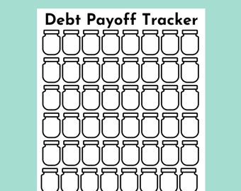 Debt Payoff Tracker Printable | 50 Jars (PDF)