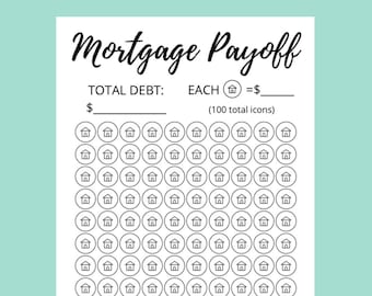 Mortgage Payoff Tracker Printable | Debt Payment Chart (PDF)