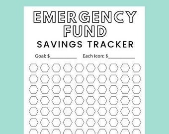 Emergency Fund Savings Tracker Printable | Money Challenge (Digital Download)