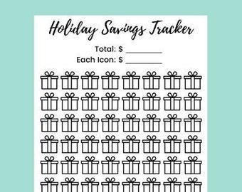 Holiday Savings Tracker Printable