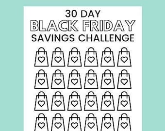 Money Saving Challenge Printable | BLACK FRIDAY Savings CHALLENGE! | Savings Tracker | Savings Planner