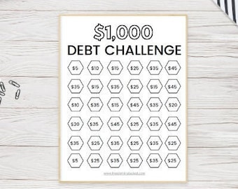 1,000 Debt Payoff Tracker Printable