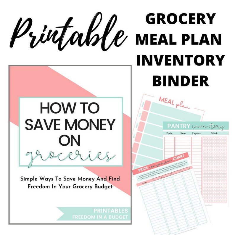 Grocery Budget Planner Grocery Printable Binder Finance PDF Budgeting
