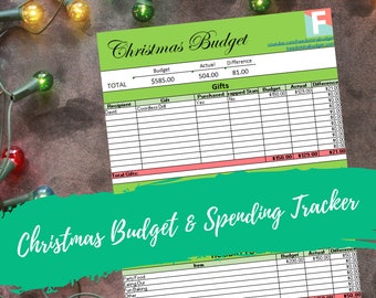 Christmas Budget Tracker Spreadsheet