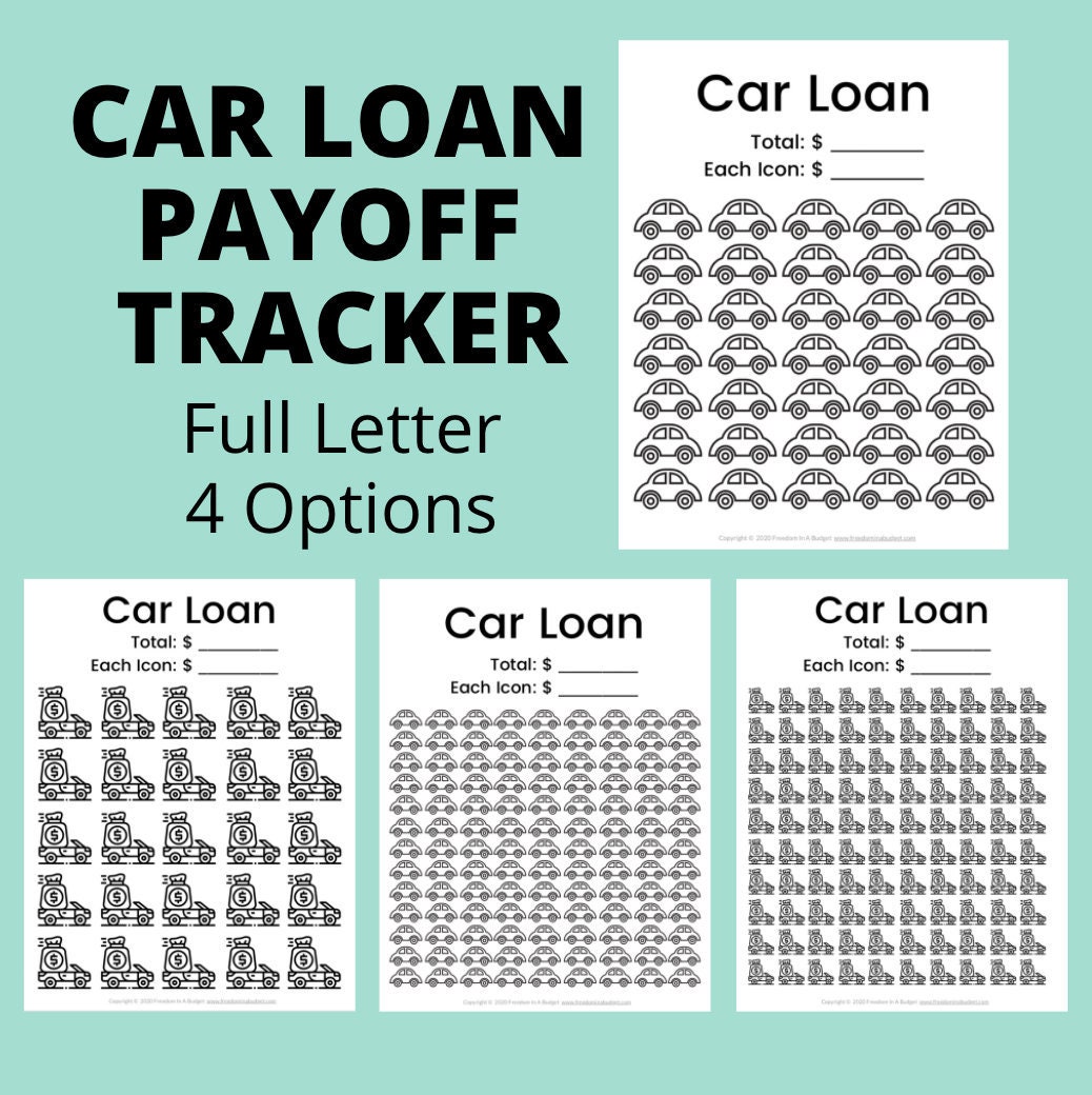 Car Loan Payoff Tracker Printable Car Loan Payoff Payoff Tracker PDF 4